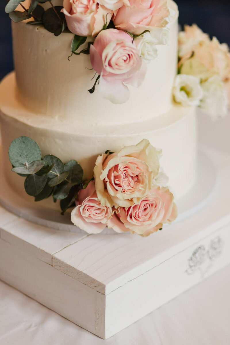 close up of wedding cake