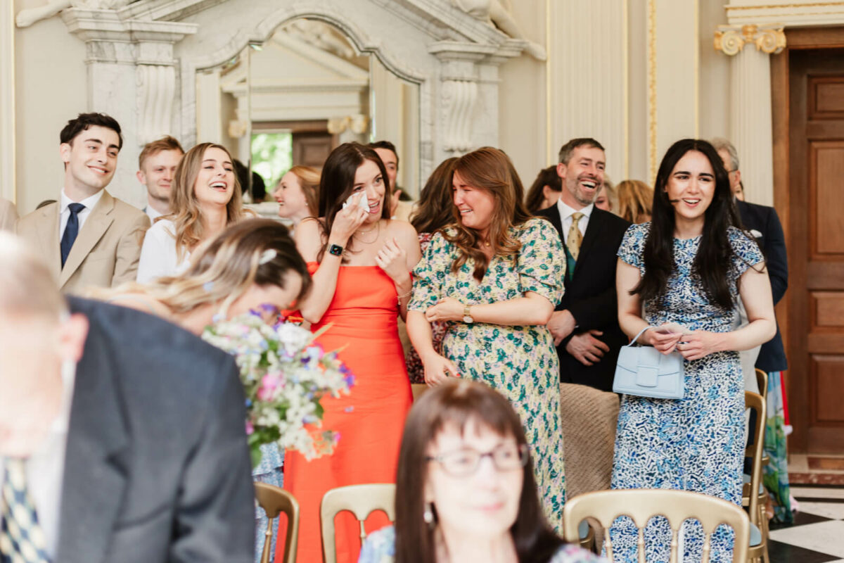 guests crying at orleans house gallery wedding twickenham