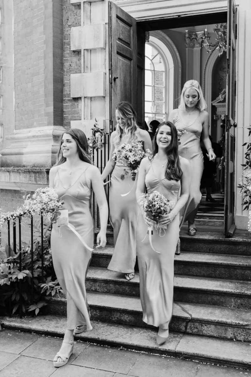 bridesmaids at Orleans house gallery Twickenham
