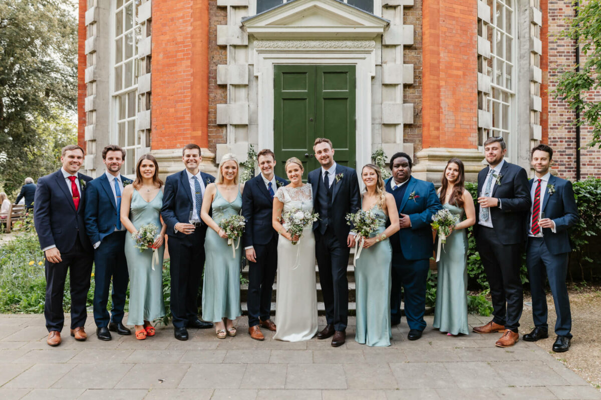 wedding party at Orleans house gallery wedding Twickenham