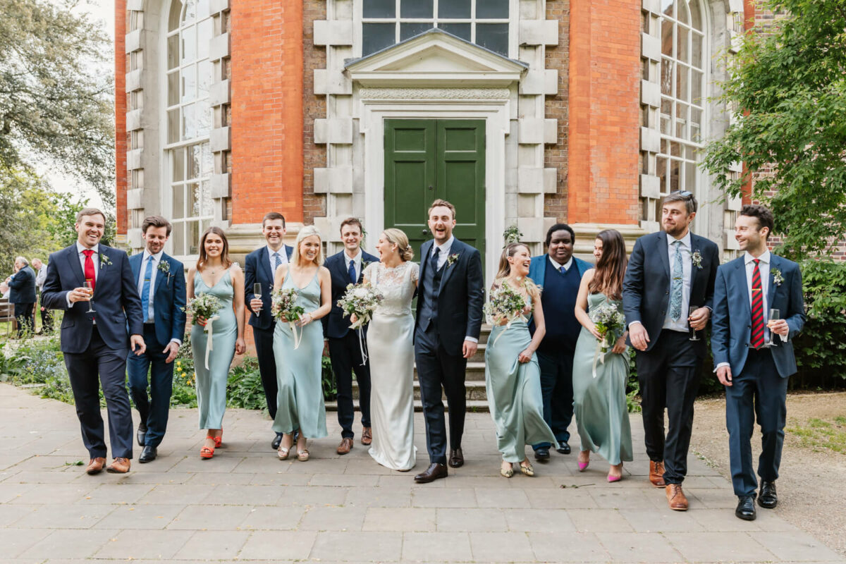 wedding party at Orleans house gallery wedding Twickenham