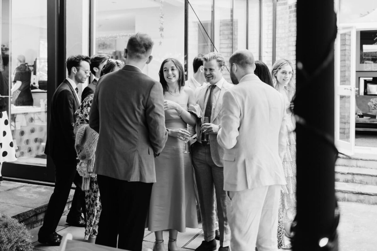 guests at Twickenham garden wedding