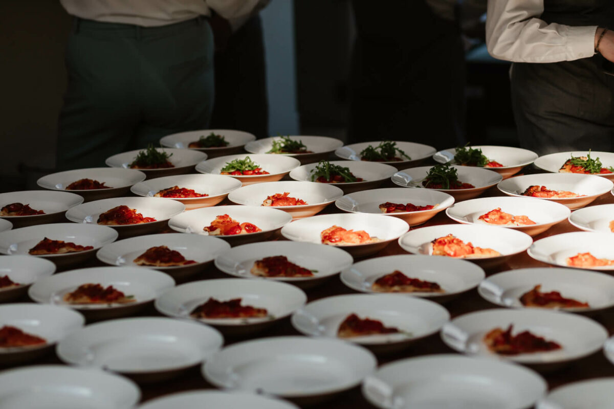 wedding food at Twickenham garden wedding