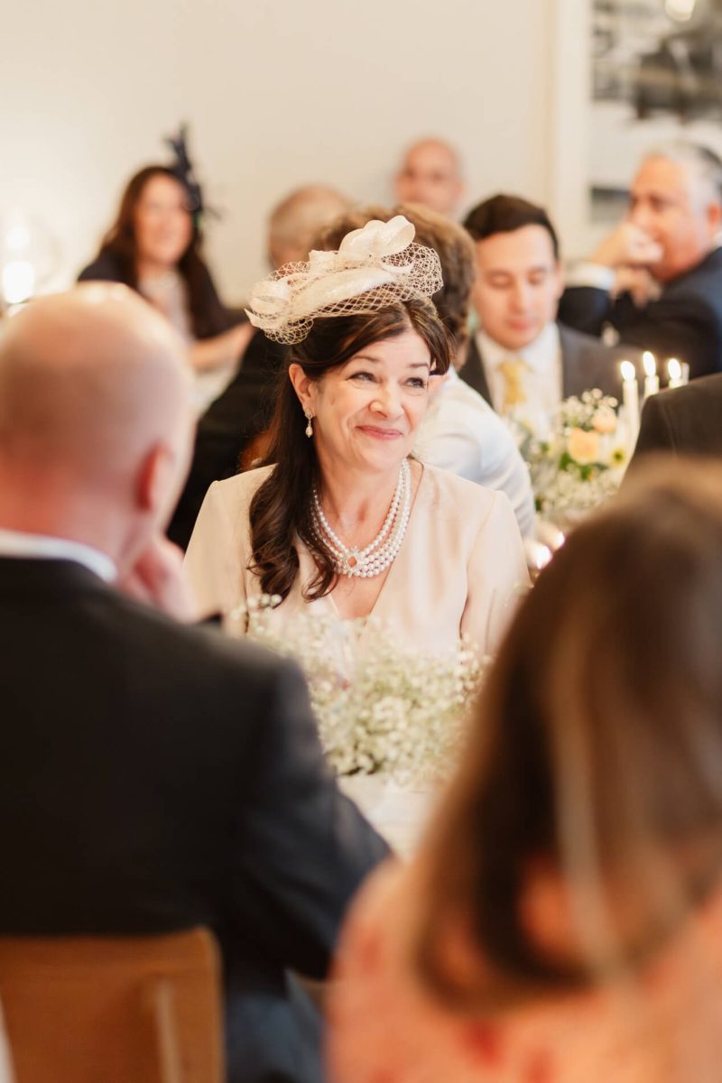 photograph of mother of the bride smiling