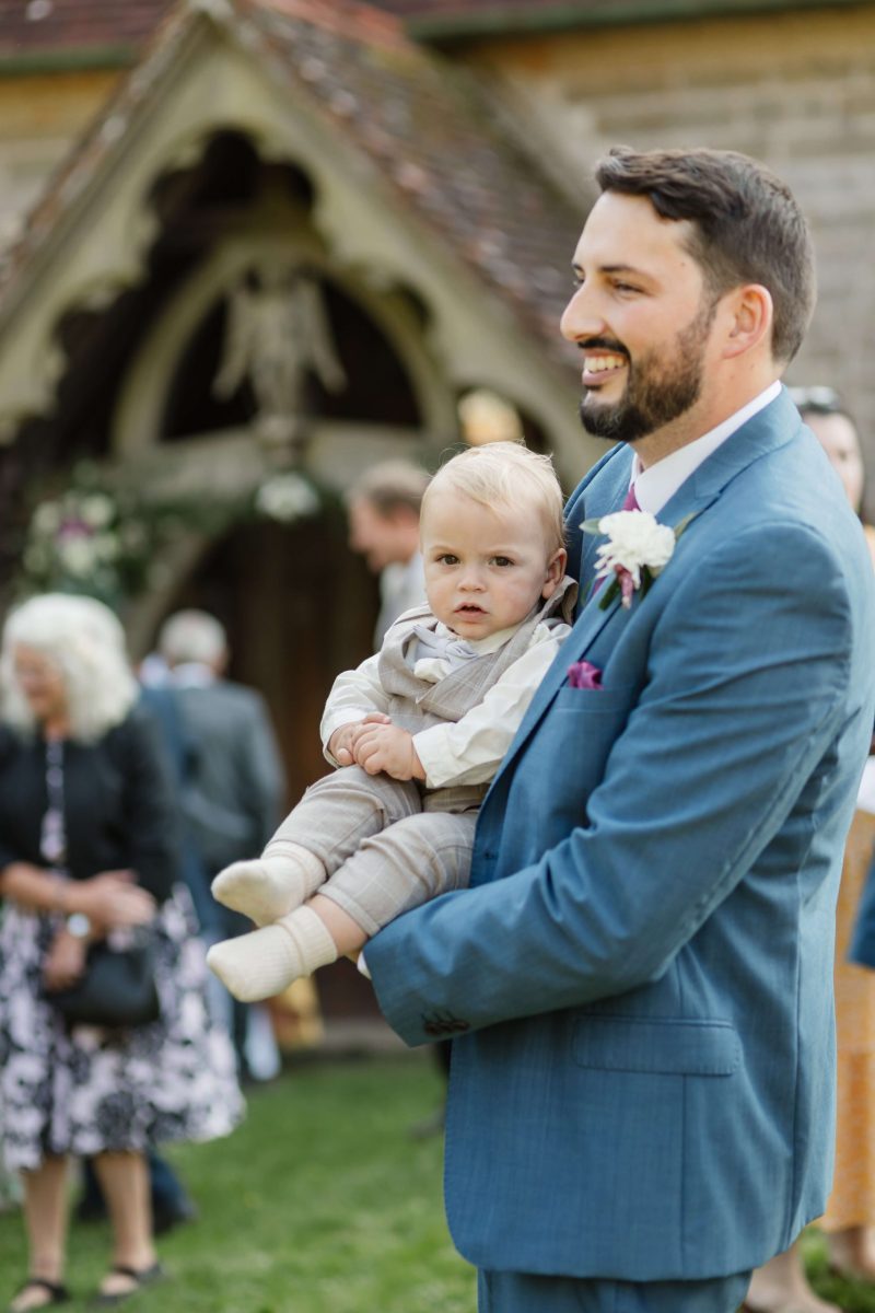 picture of guests leaving horsted church