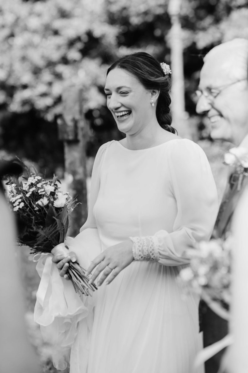 bride arriving at the church