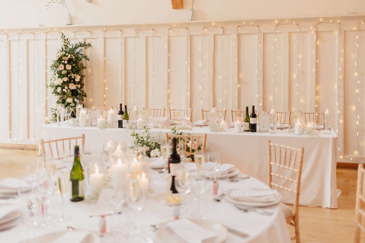 millbridge court wedding breakfast table detail photographs