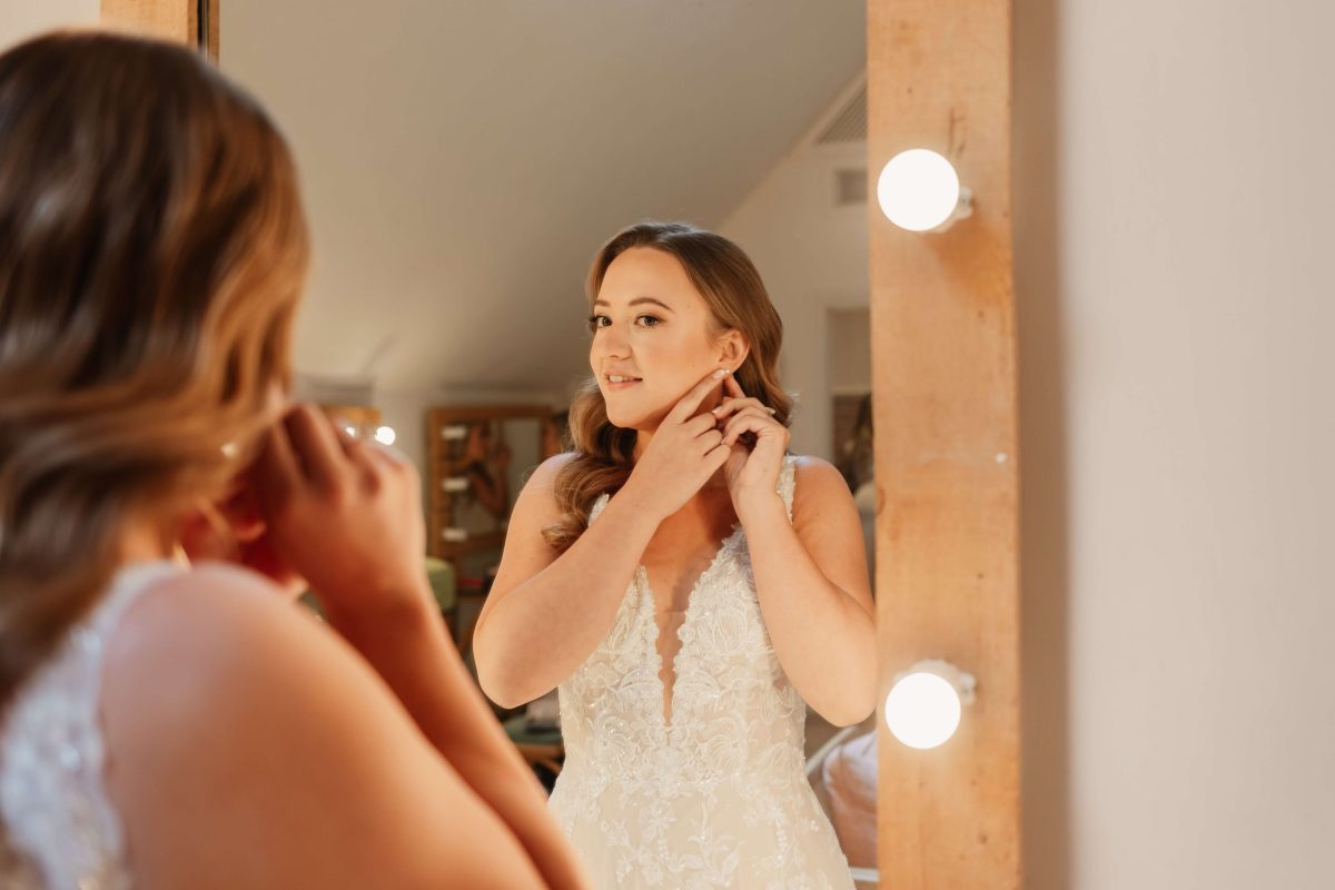 photograph of bridal preparations