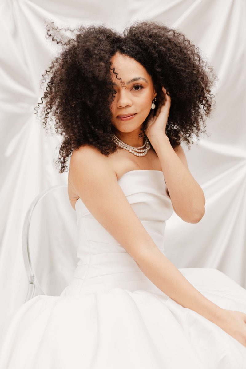 portrait of bride by west midlands wedding photographer claire wakefield