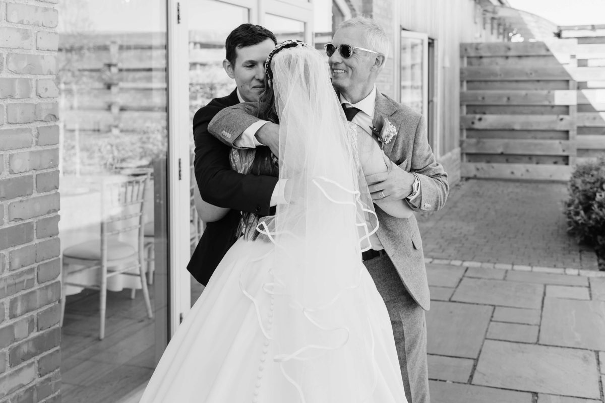 bridal reveal at cider mill barn Warwickshire wedding venue