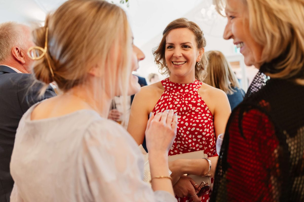 candid photographs of guests at Cider mill barn wedding