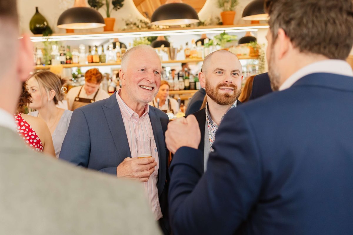 candid photographs of guests at Cider mill barn wedding