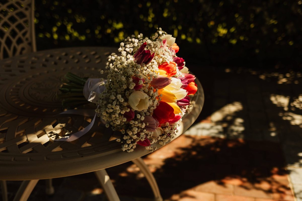 outdoor wedding ceremony at cider mill barn warwickshire wedding venue