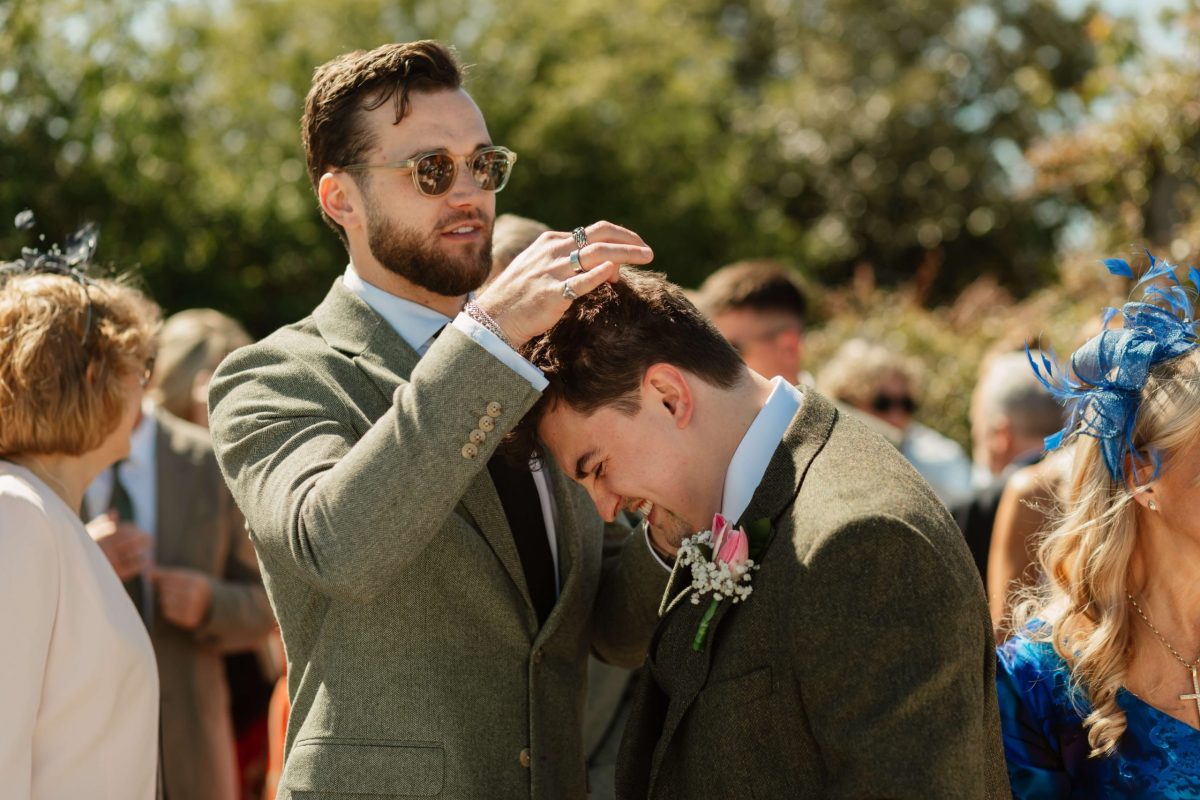 candid photographs of guests at Cider mill barn wedding