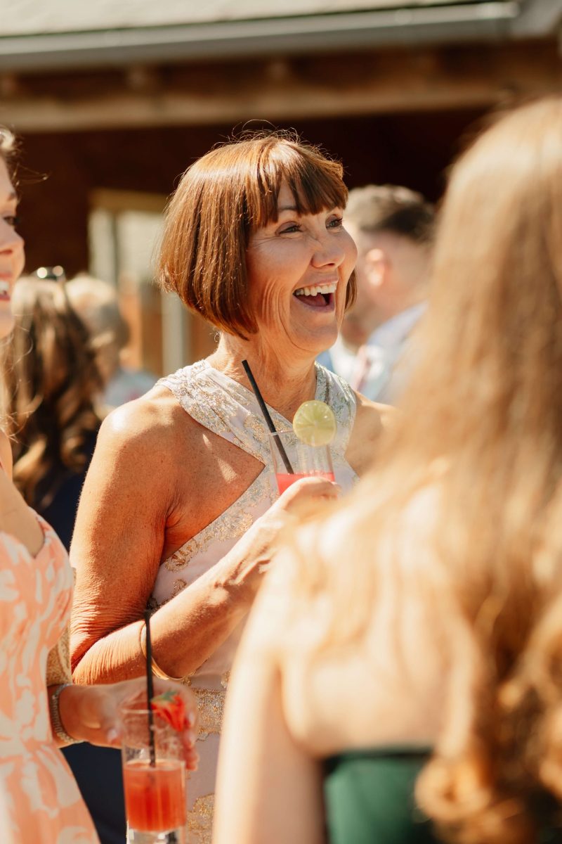 candid photographs of guests at Cider mill barn wedding
