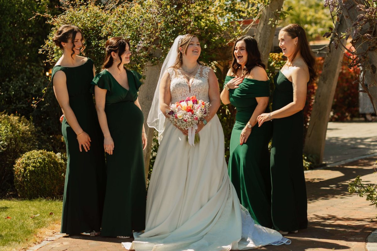 outdoor wedding ceremony at cider mill barn warwickshire wedding venue