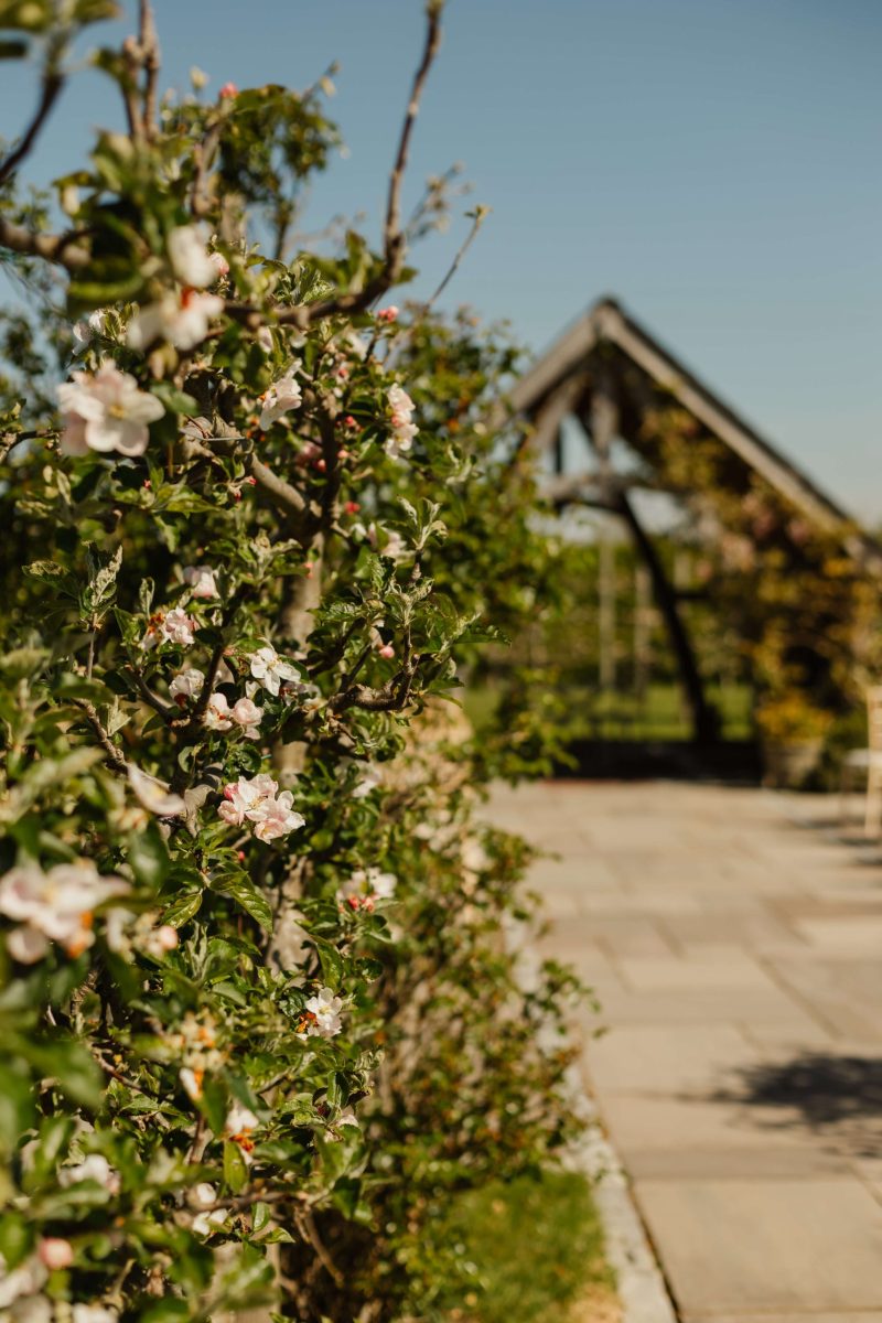 outdoor ceremony at Cider Mill barn wedding venue Warwickshire