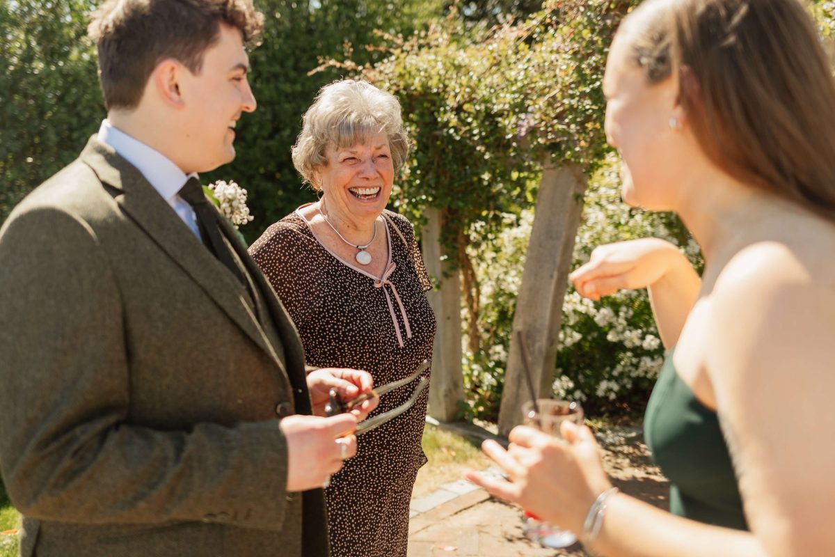 candid photographs of guests at Cider mill barn wedding