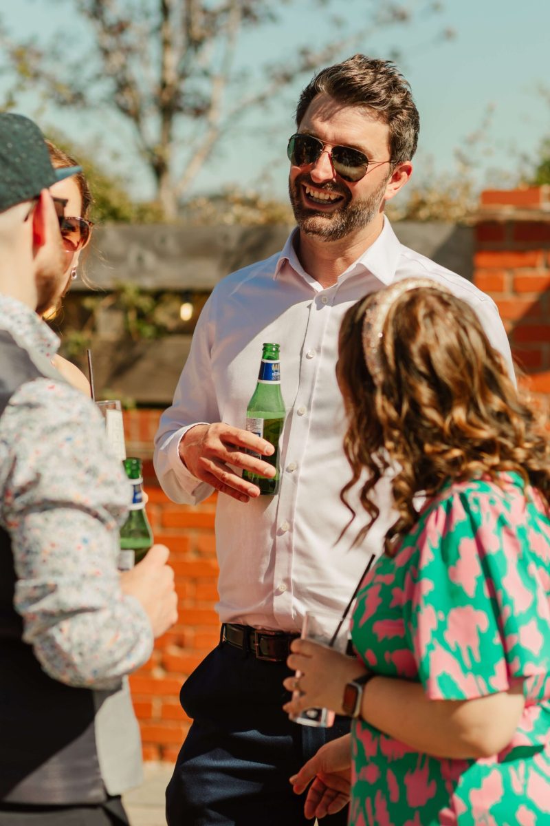 candid photographs of guests at Cider mill barn wedding