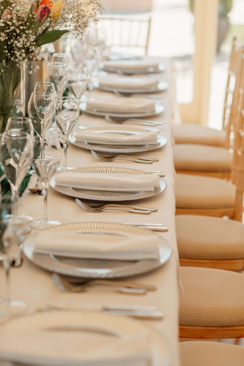 Wedding breakfast at cider mill barn