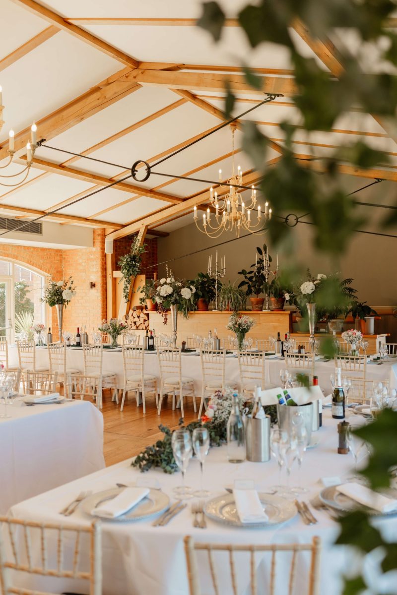 Wedding breakfast at cider mill barn