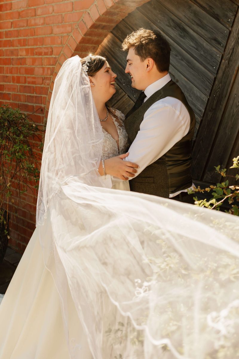bride and groom couples portraits at cider mill barn wedding venue warwickshire