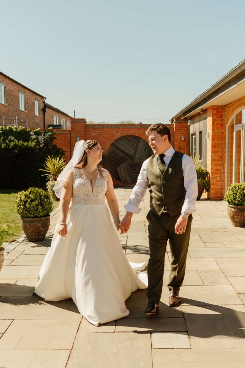 bride and groom couples portraits at cider mill barn wedding venue warwickshire