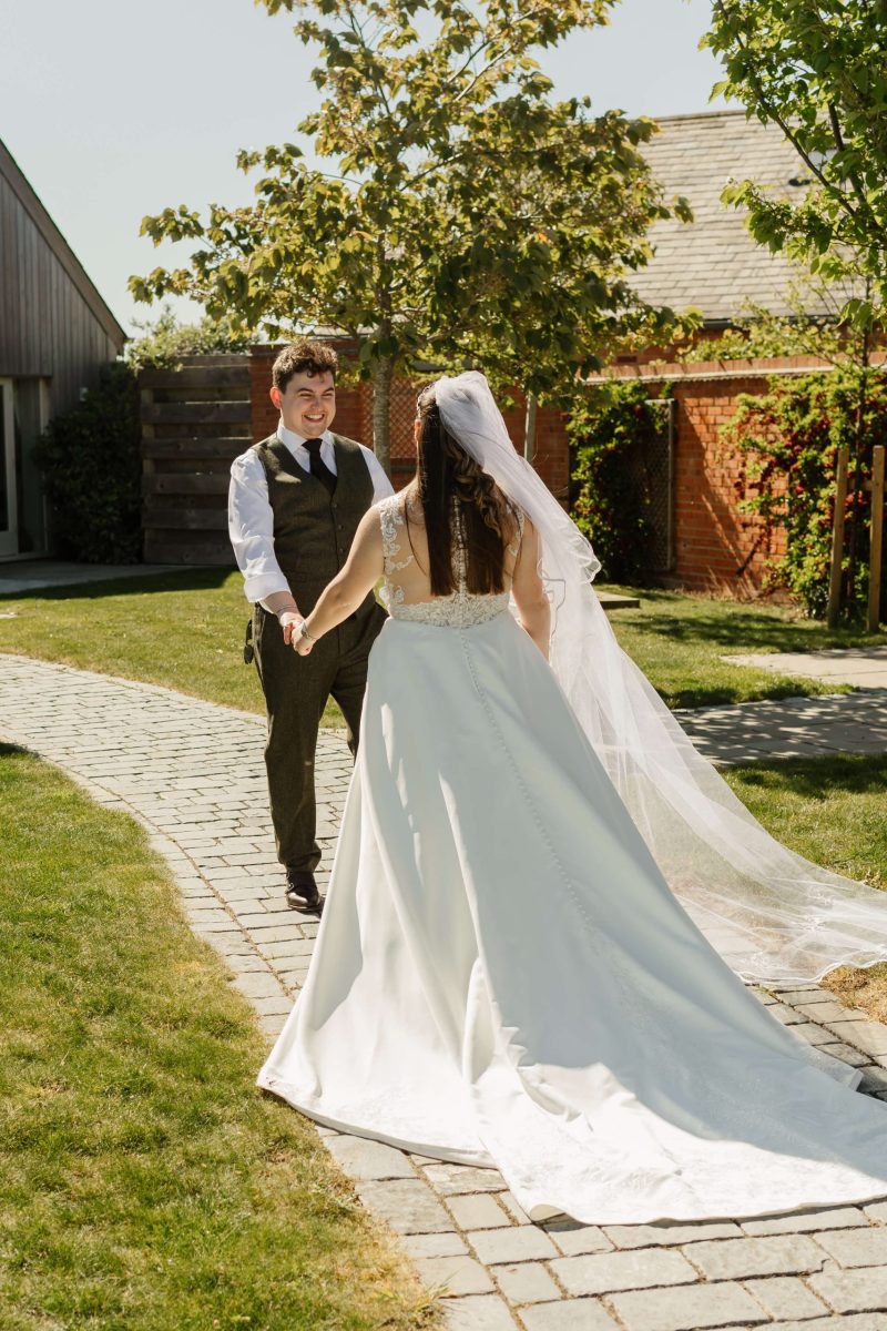 bride and groom couples portraits at cider mill barn wedding venue warwickshire
