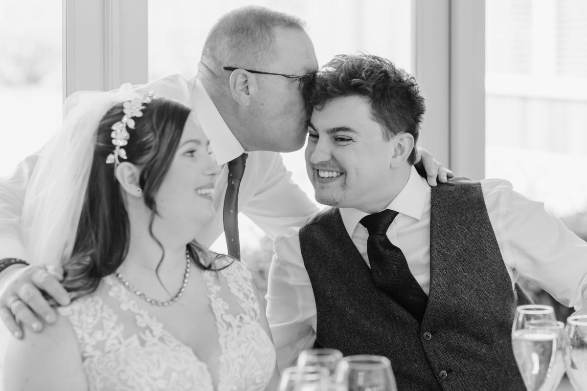 Wedding breakfast at cider mill barn wedding venue warwickshire