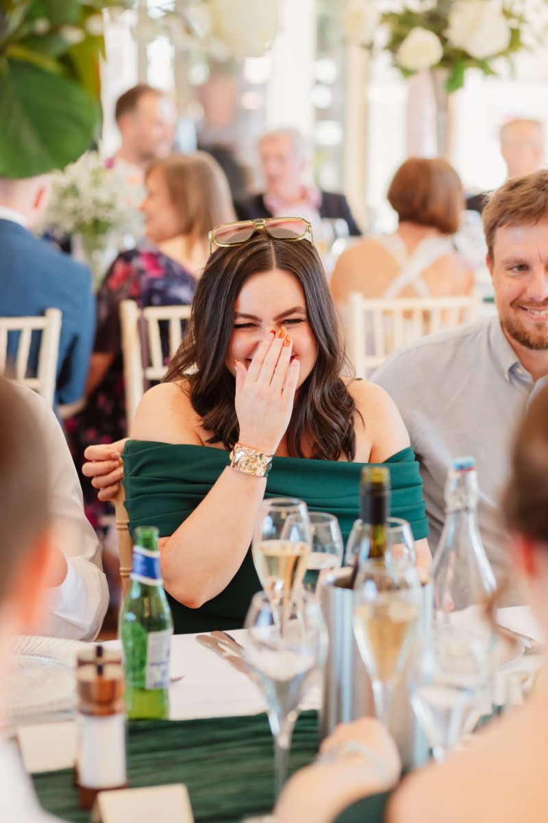 Wedding breakfast at cider mill barn wedding venue warwickshire