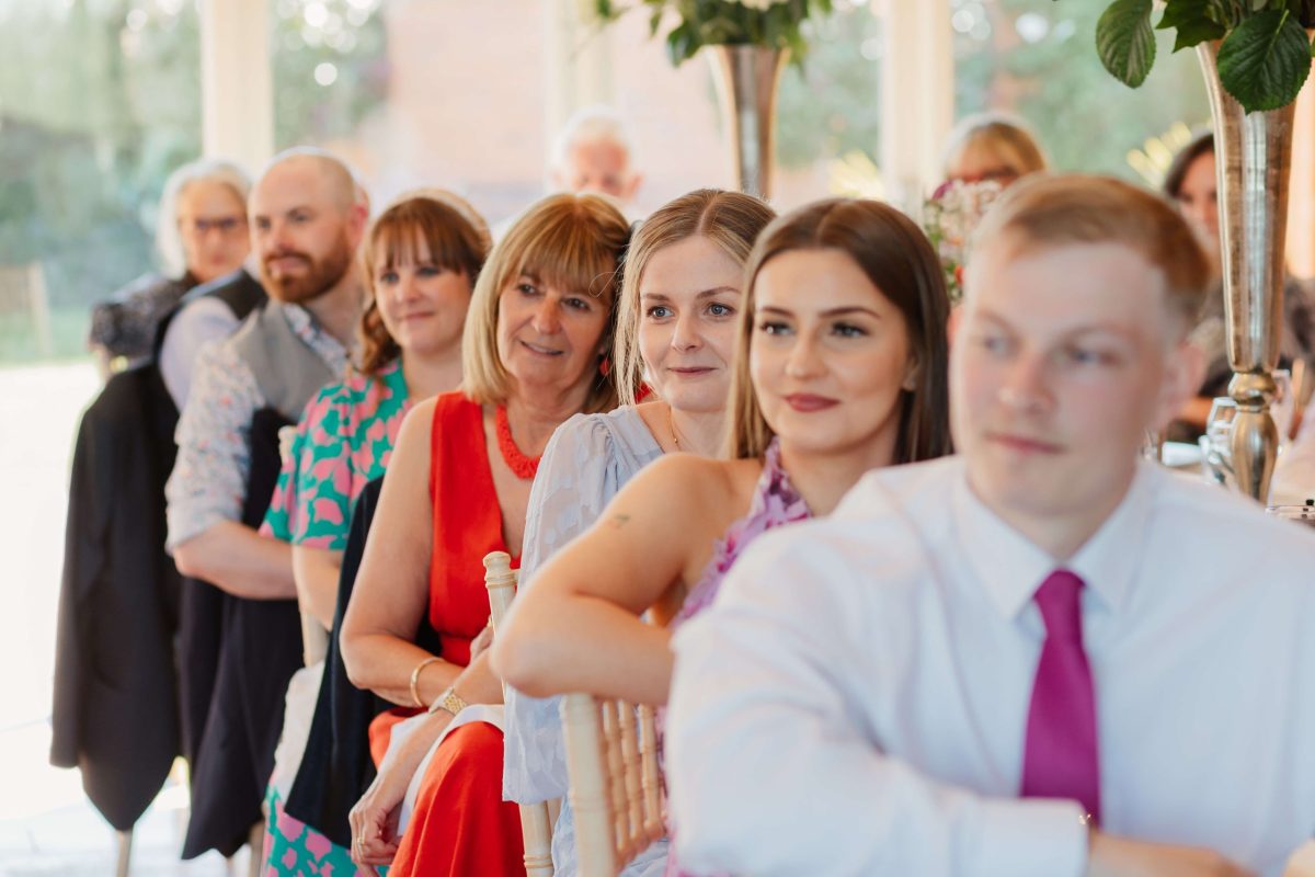 Wedding speeches at cider mill barn wedding venue warwickshire