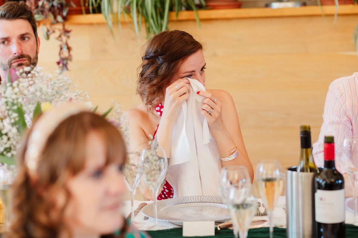 Wedding speeches at cider mill barn wedding venue warwickshire