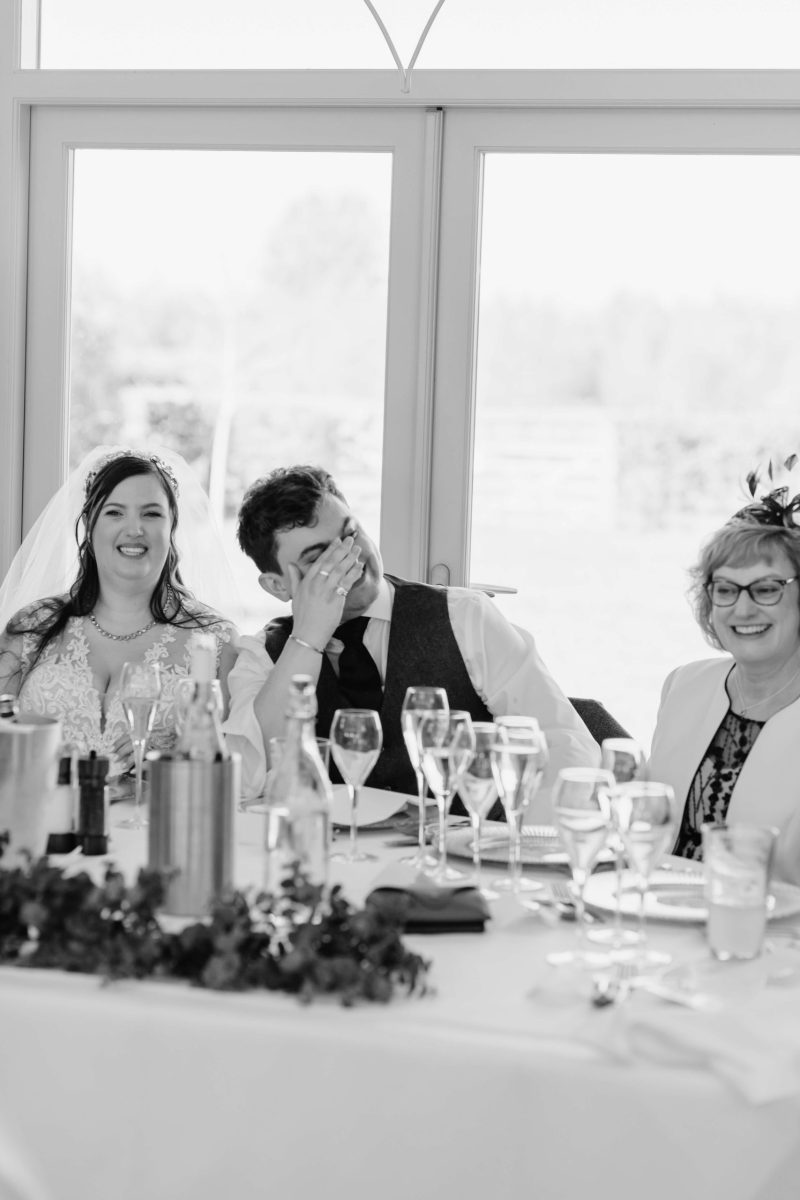 Wedding speeches at cider mill barn wedding venue warwickshire