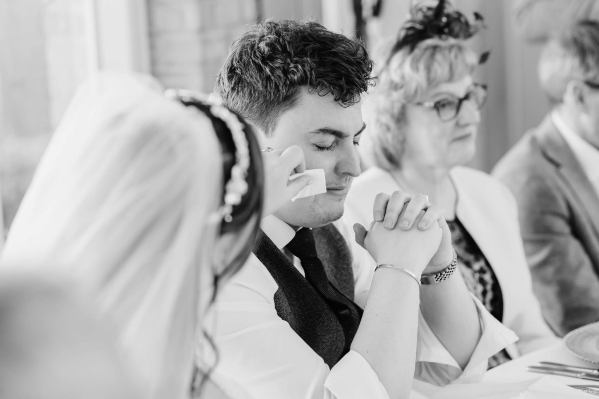 Wedding speeches at cider mill barn wedding venue warwickshire