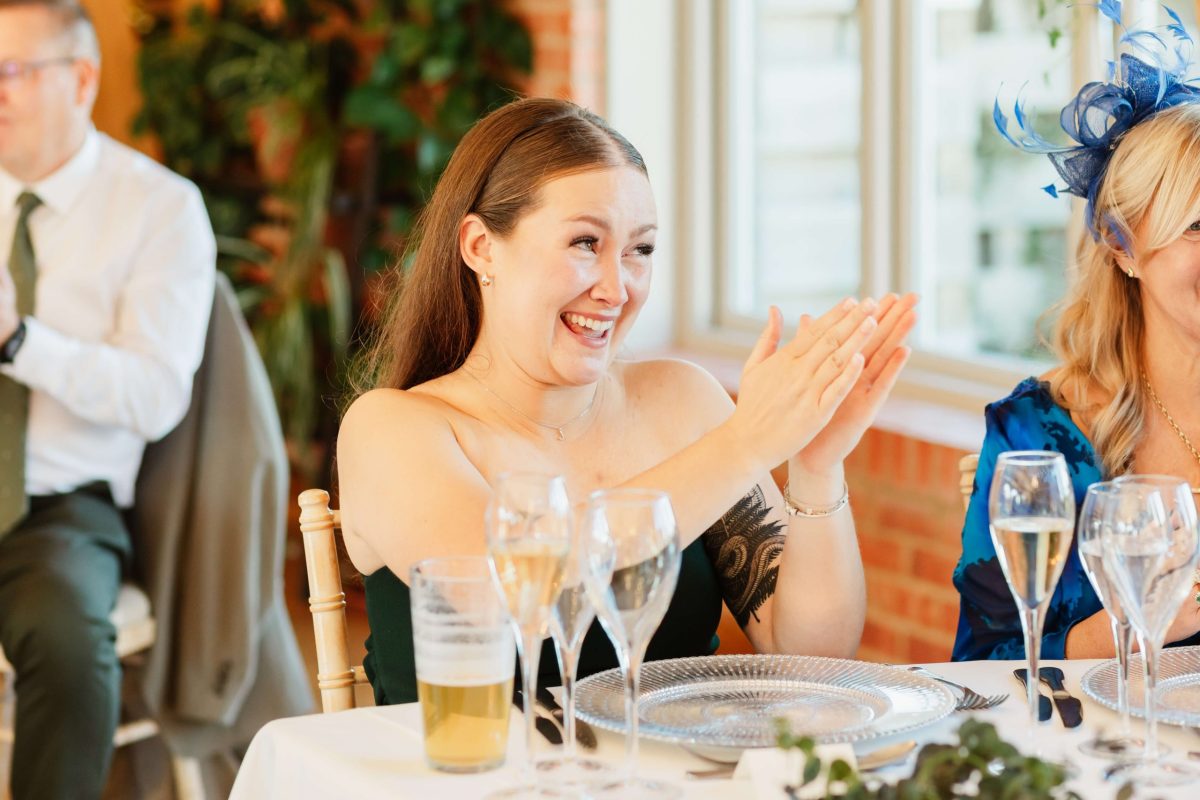 Wedding speeches at cider mill barn wedding venue warwickshire