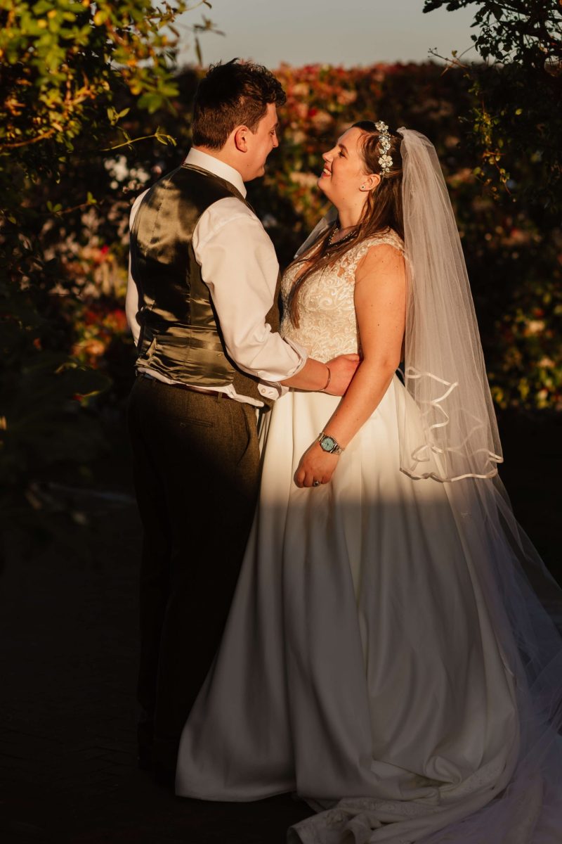 golden hour couples portraits at cider mill barn warwickshire wedding venue