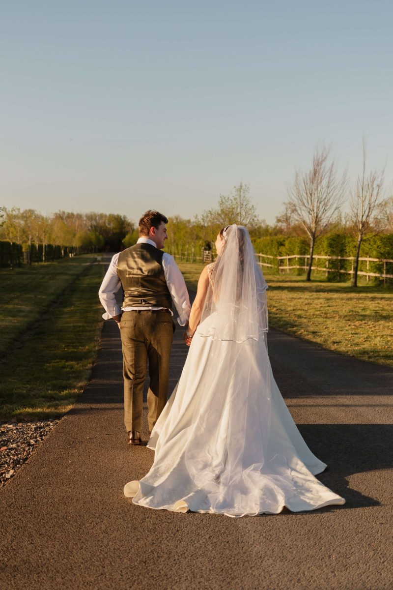 golden hour couples portraits at cider mill barn warwickshire wedding venue