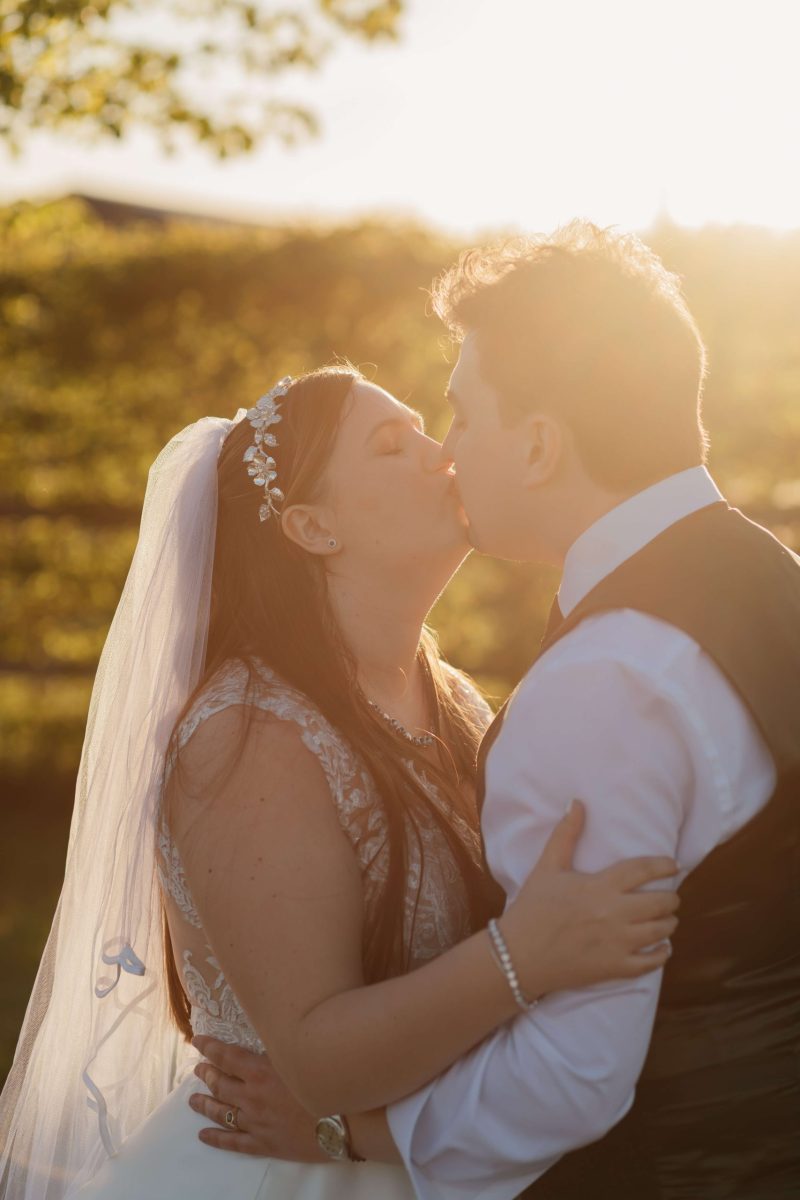 golden hour couples portraits at cider mill barn warwickshire wedding venue