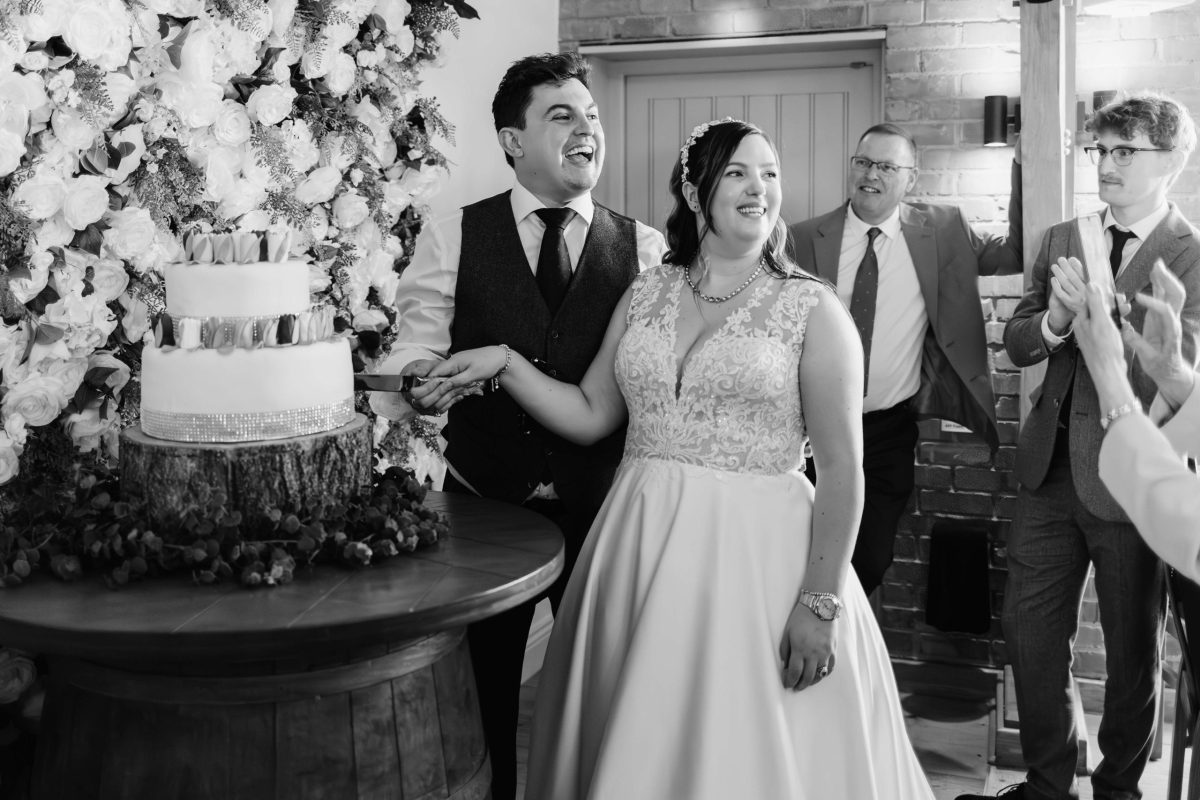 evening wedding reception at cider mill barn