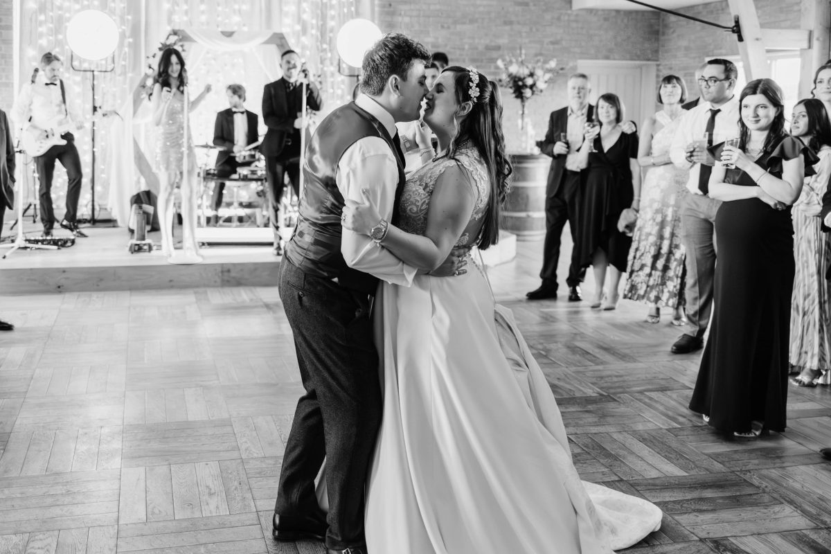 evening wedding reception at cider mill barn