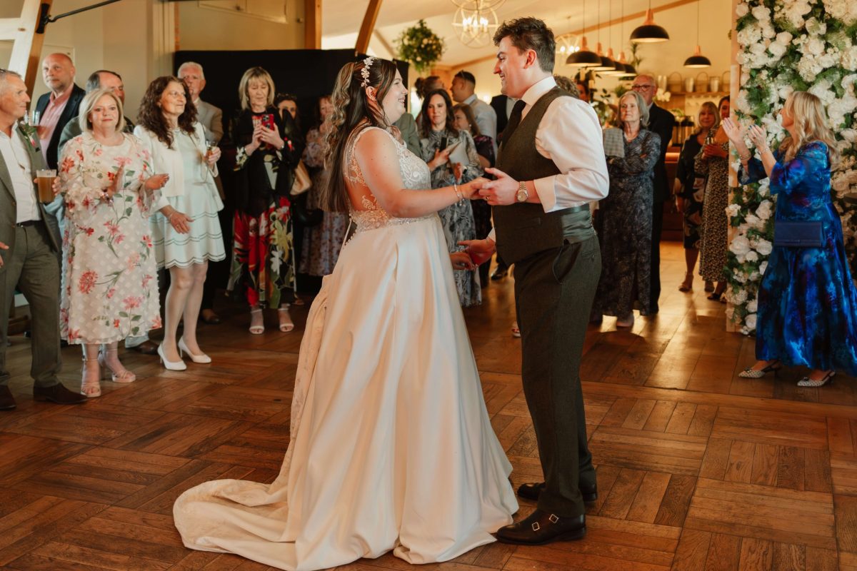 evening wedding reception at cider mill barn