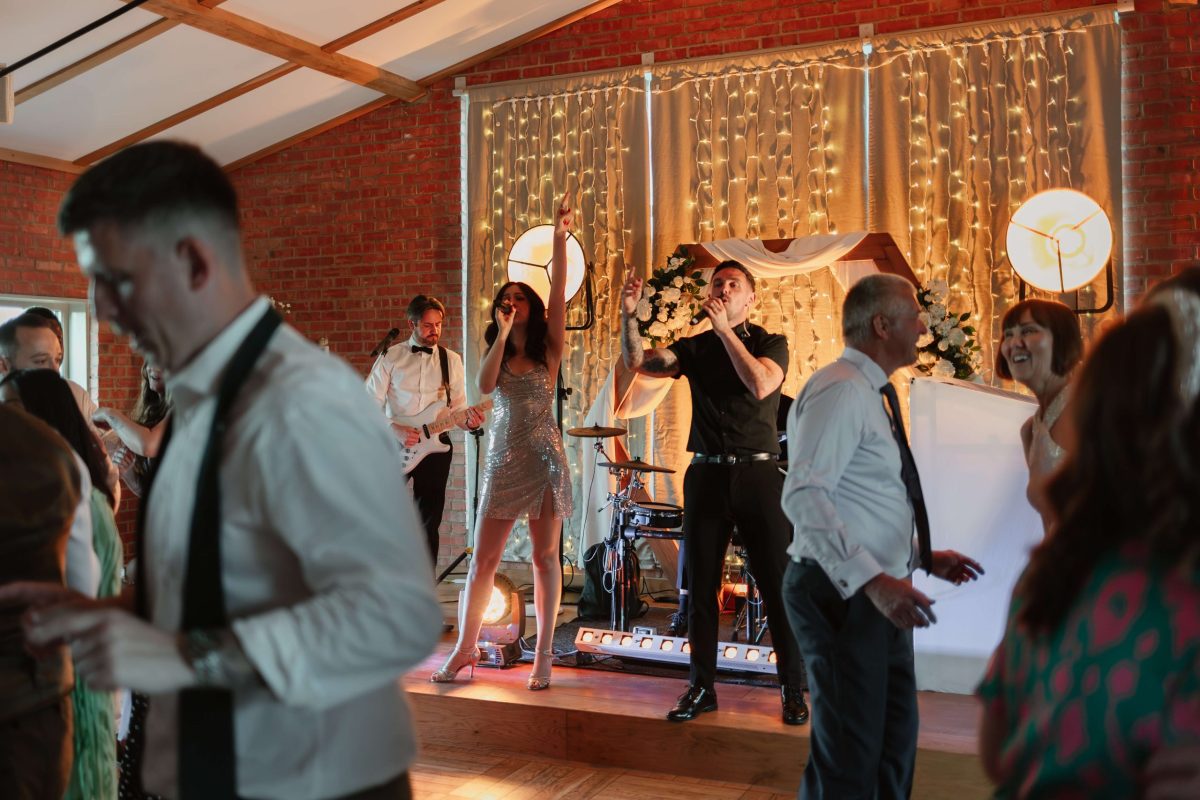 evening wedding reception at cider mill barn