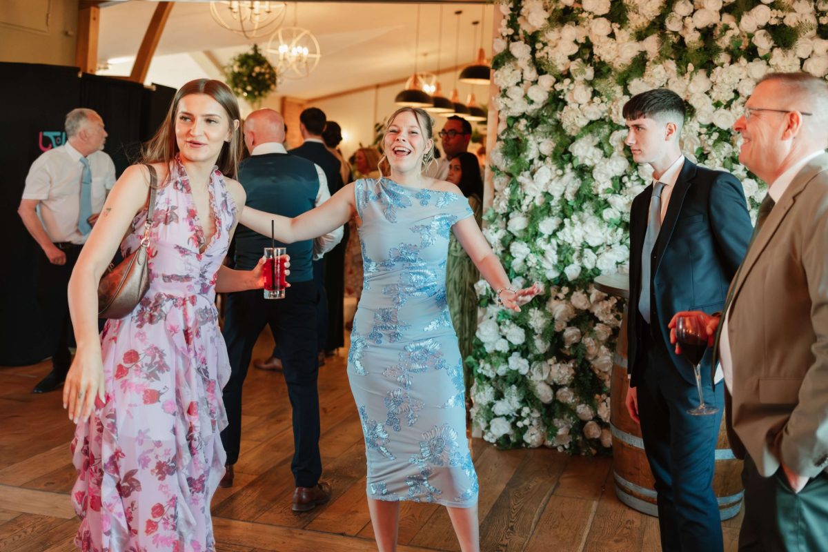 evening wedding reception at cider mill barn