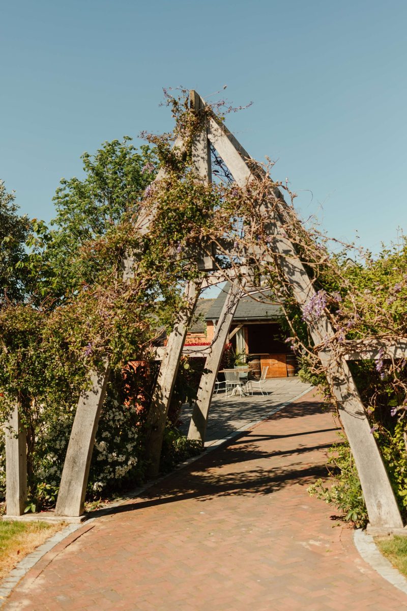 outdoor ceremony at Cider Mill barn wedding venue Warwickshire